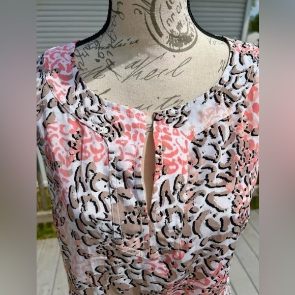Dana Buchman Peach Blush Split Front Tunic Sleeveless Tank Top Blouse Si…​​​ - Picture 4 of 8